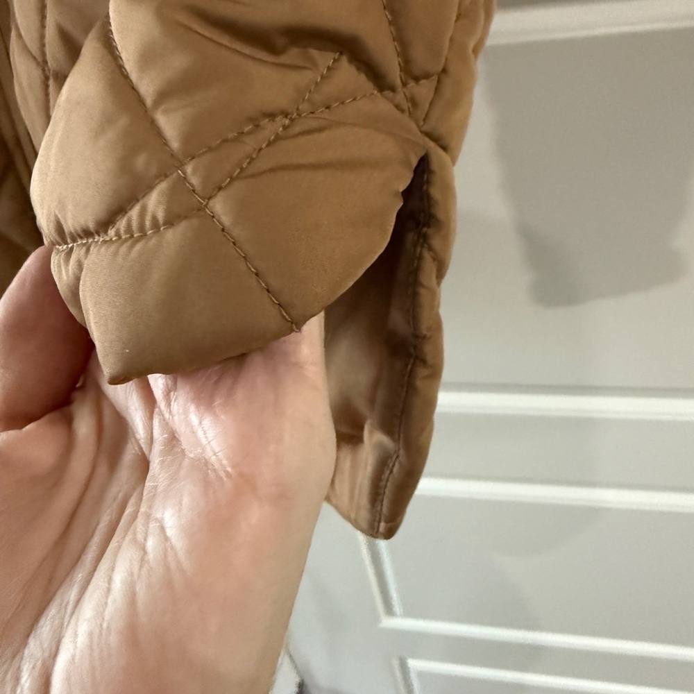 Lands' End Women's XS Brown Quilted Hooded Puffer Top Rated - Picture 5 of 6